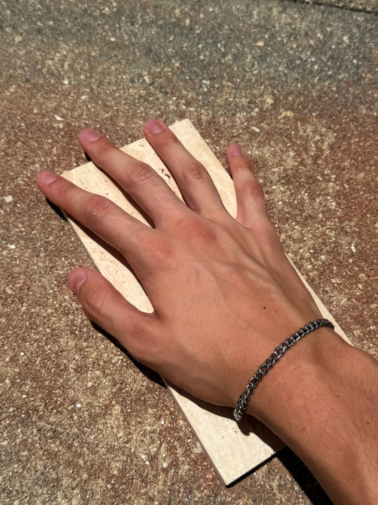 Oruma 02 | Silver Cuban Chain Magnetic Bracelet